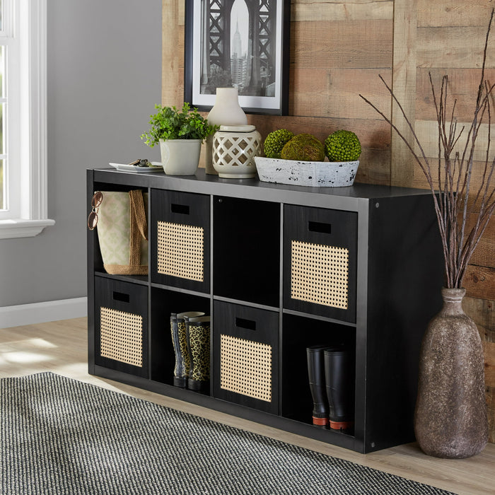 Better Homes & Gardens 8-Cube Storage Organizer, Oak Finish - new