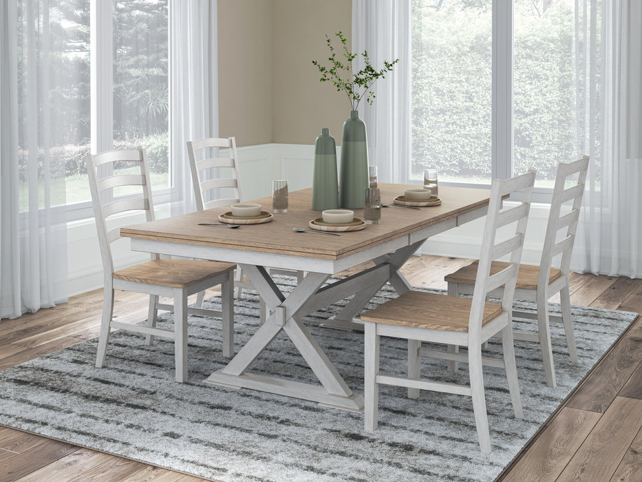 Westlinport Antique White/Natural Dining Collection