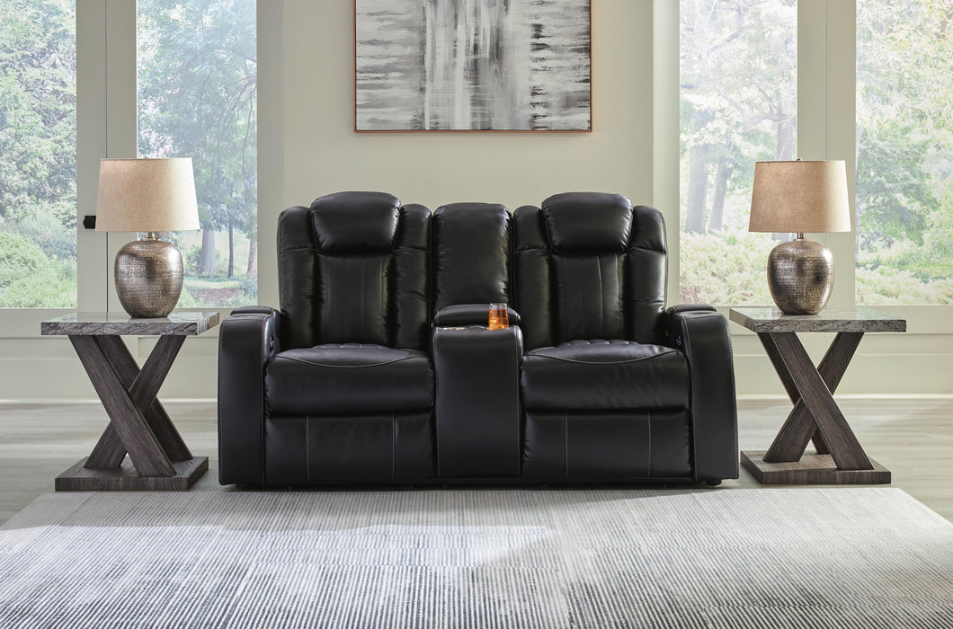 Caveman Den Midnight PWR REC Loveseat/CON/ADJ HDRST