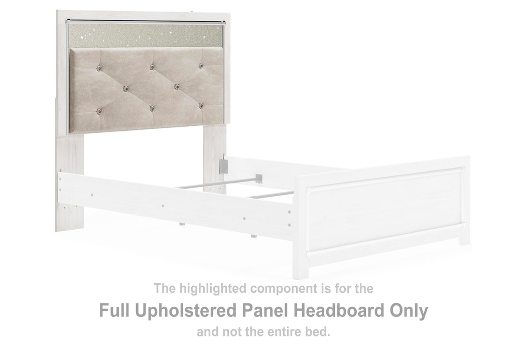 Altyra White Full UPH Panel Headboard