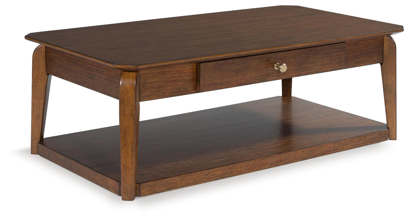 Trenmour Medium Brown Rectangular Cocktail Table