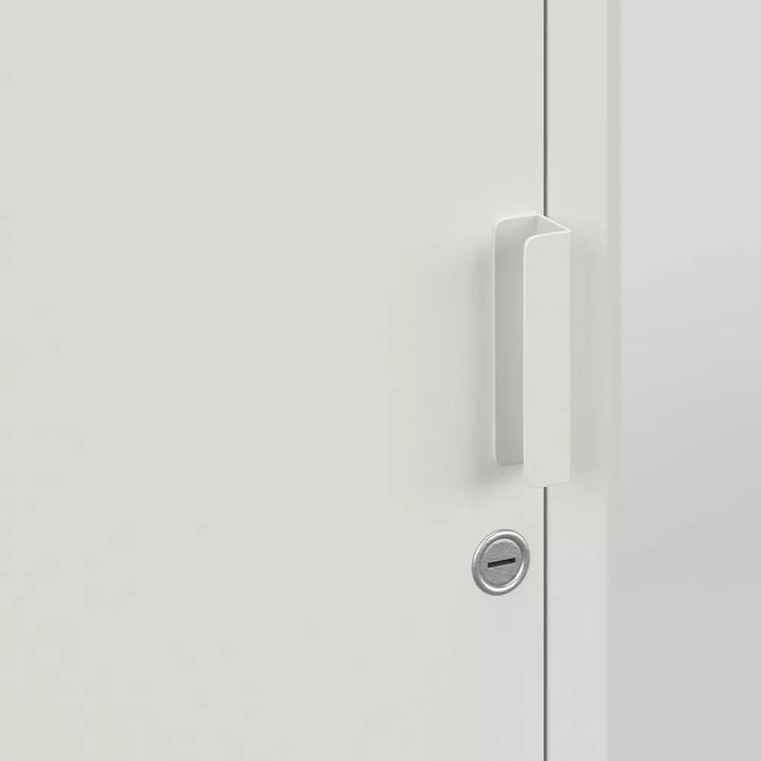 Dorm Metal Rolling Locker Storage Cabinet with Lock Chalk White - Room Essentials
