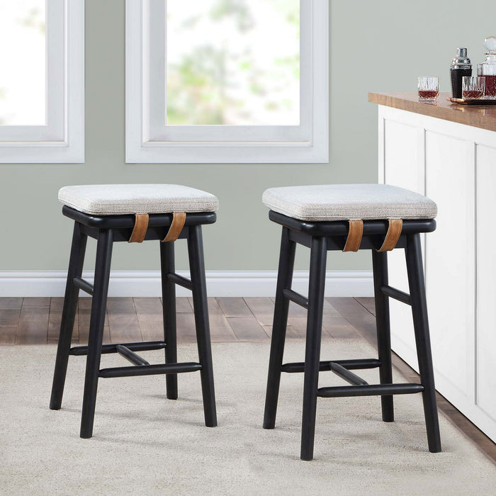 Better Homes & Gardens Springwood Barstool, Set of 2, Charcoal Finish - new