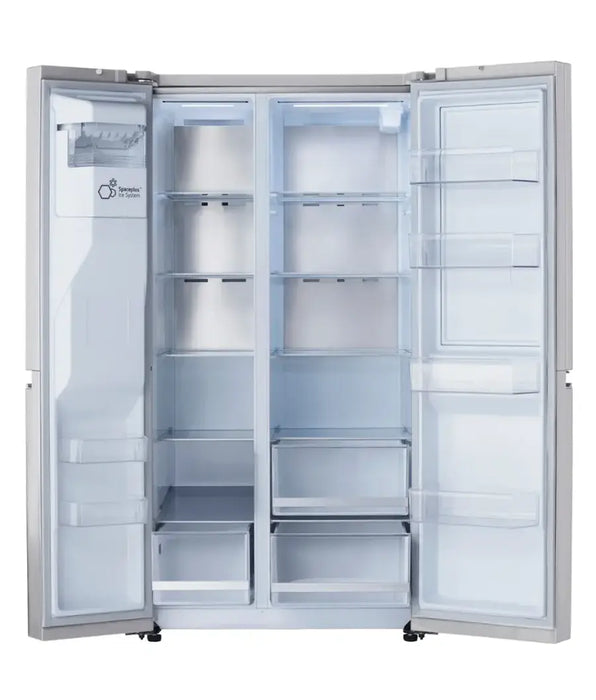 LG - 27.12 Cu. Ft. Door-in-Door Side-by-Side Refrigerator with SpacePlus Ice System - PrintProof Stainless Steel - open_box
