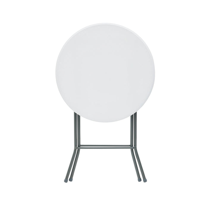 Mainstays 31" Round High-Top Folding Table, White - new