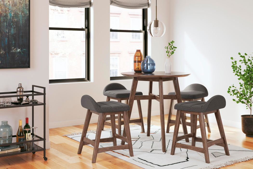 Lyncott Charcoal/Brown Dining Collection