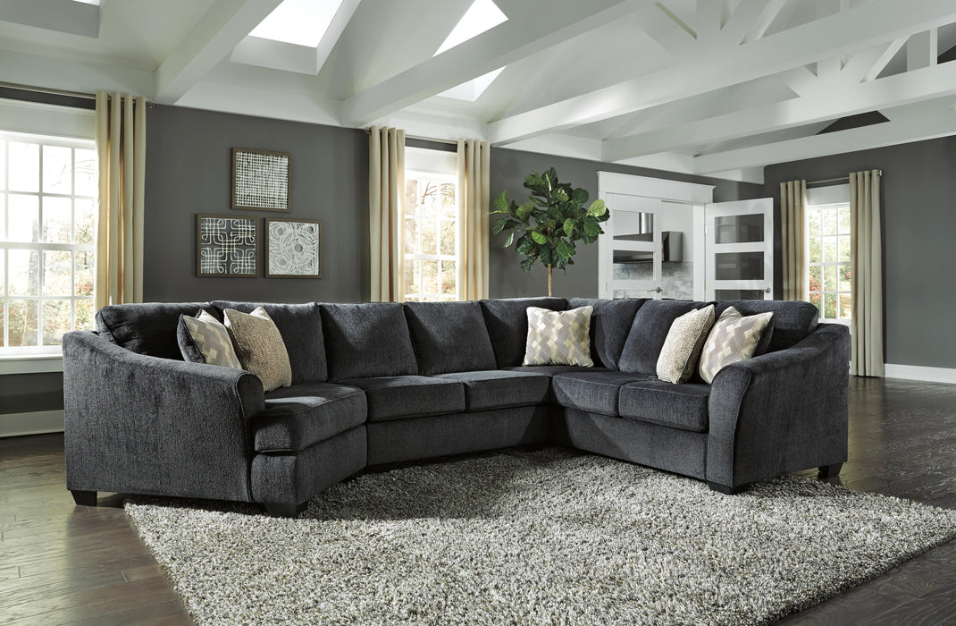 Eltmann Slate Eltmann 3-Piece Sectional with Cuddler