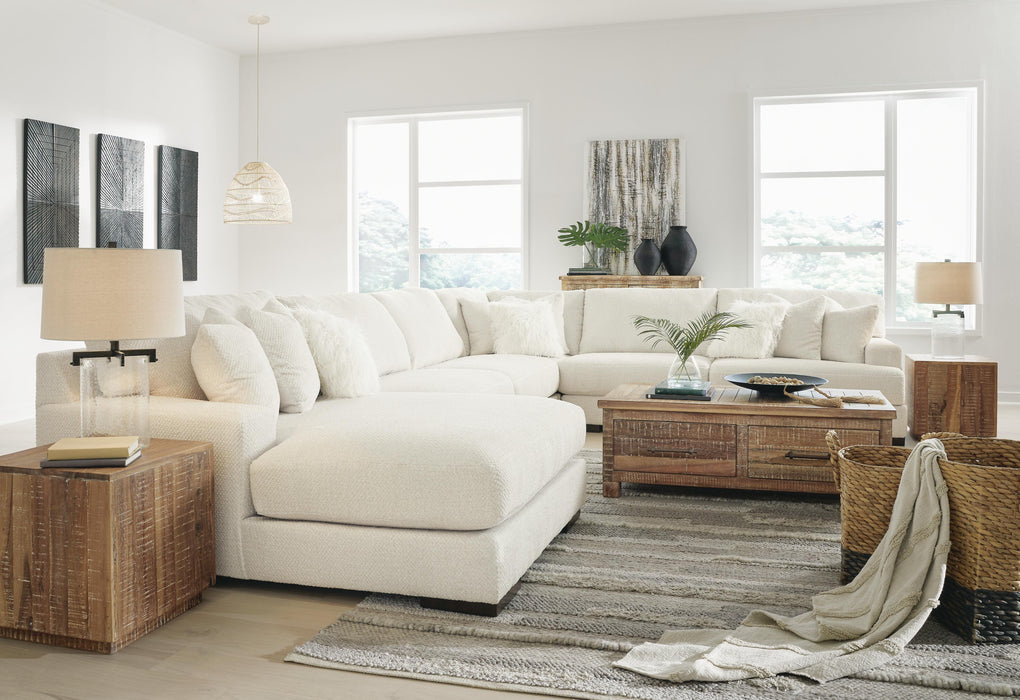 Zada Ivory Zada 5-Piece Sectional with Chaise