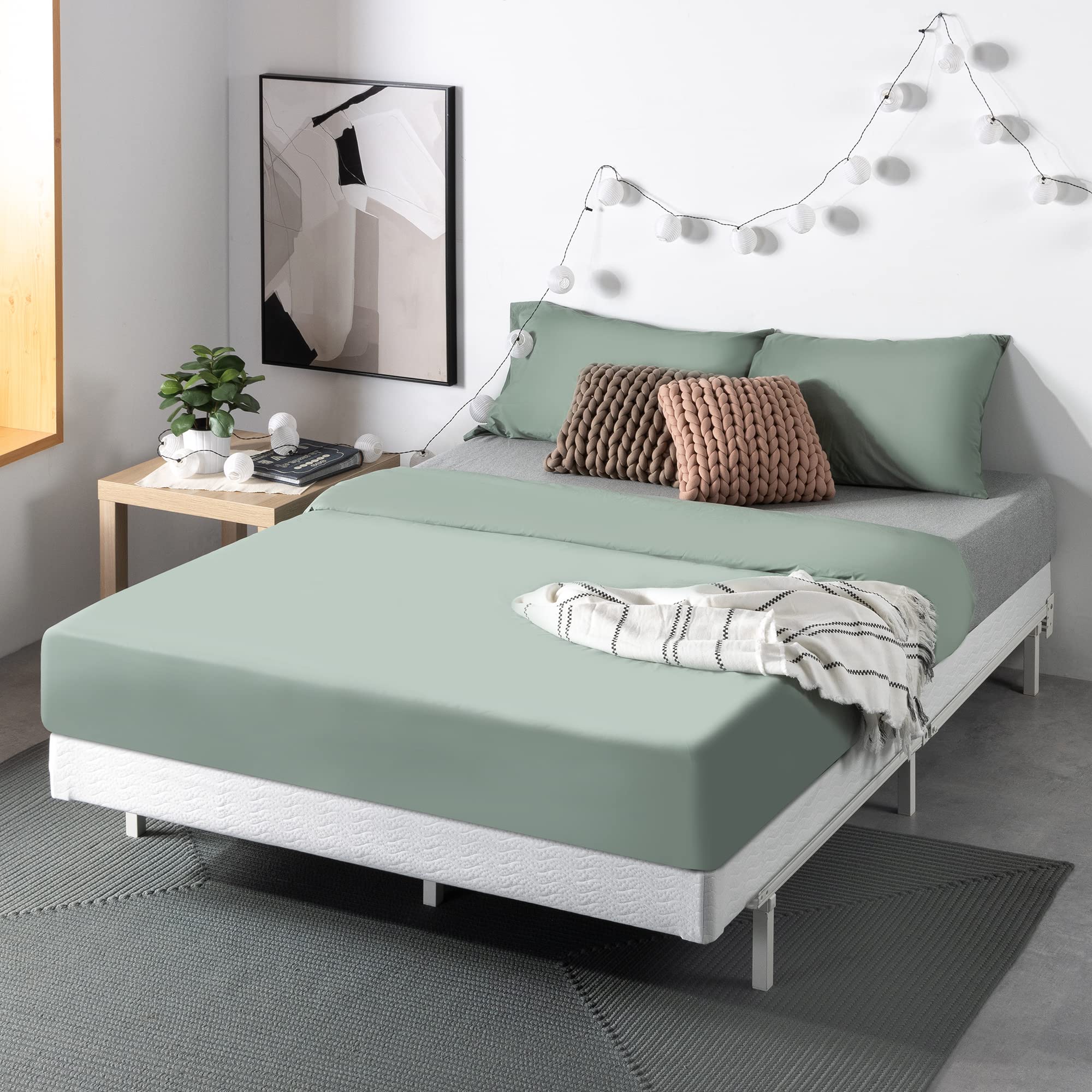 ZINUS 5 Inch Metal Smart Box Spring with Quick Assembly / Mattress Foundation / Strong Metal Frame / Easy Assembly, Twin XL - open_box