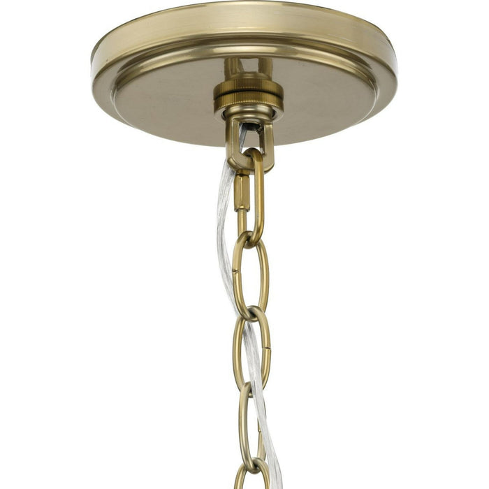 Avec Payton Collection 5-Light Contemporary Champagne Bronze Chandelier with White Fabric Shades - new