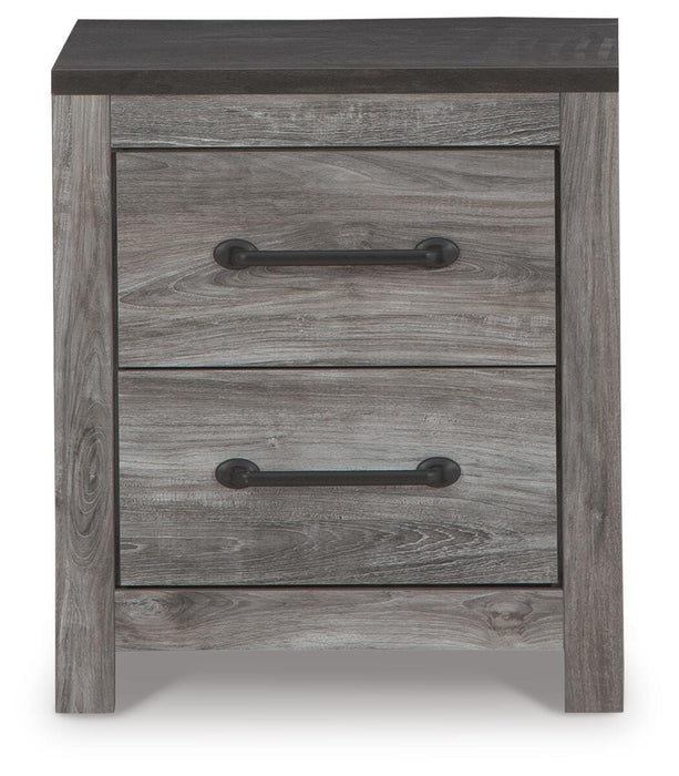 Bronyan Dark Gray Two Drawer Night Stand