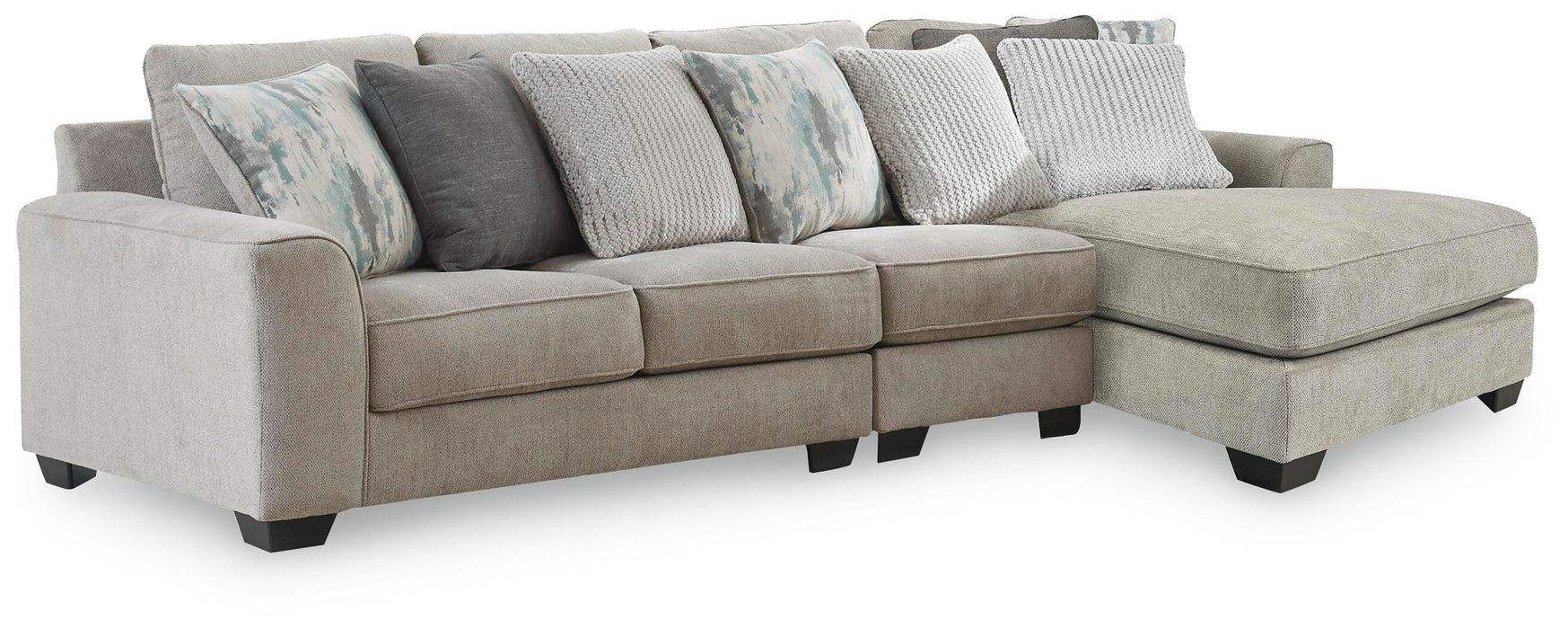 Ardsley Pewter Ardsley 3-Piece Sectional with Chaise
