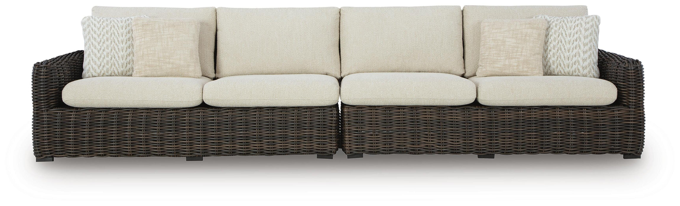 Kimora Beige/Dark Brown RAF/LAF Loveseat w/CUSH (Priced Per Item, Must Order 2, 4, 6, or 8)
