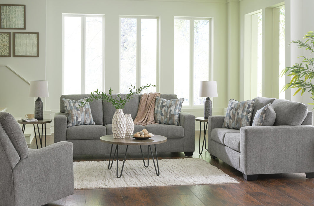Deltona Graphite Deltona Sofa, Loveseat and Recliner
