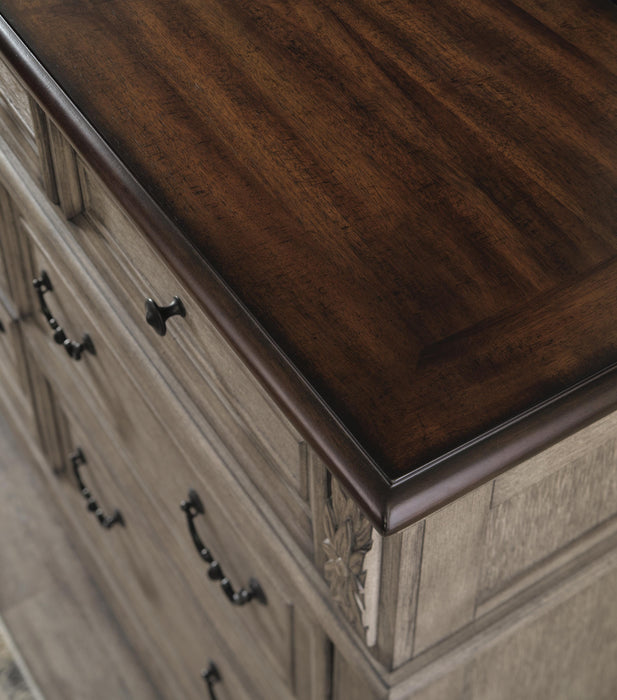 Lodenbay Antique Gray/Brown Bedroom Furniture Pieces