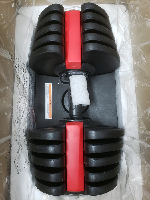 Yaheetech 40lb Adjustable Dumbbell Set with Anti-Slip Handle and Tray, Black - new