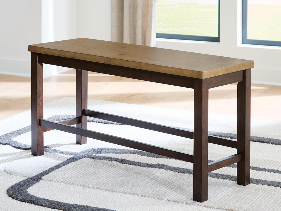 Anixburg Light Brown/Dark Brown Double Counter Bench (1/CN)
