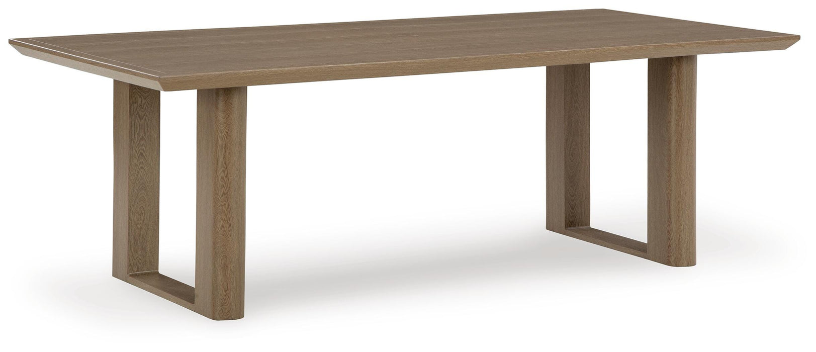 Serene Bay Dark Brown RECT Dining Table w/UMB OPT