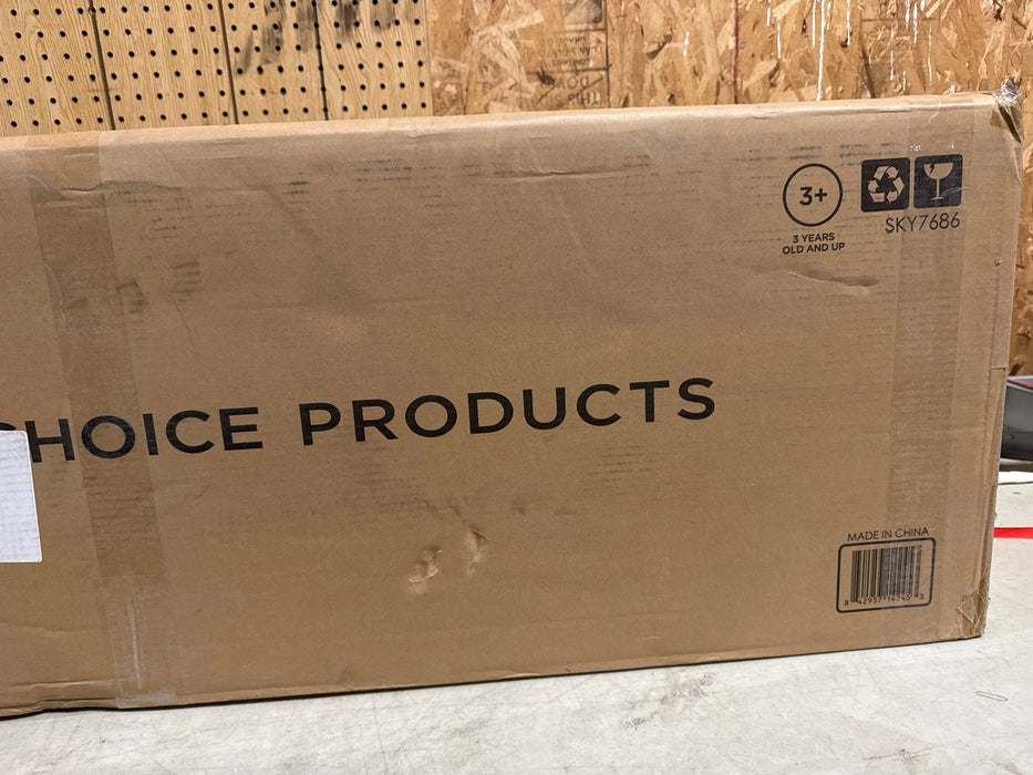 Best Choice Products Kids' Outdoor Wooden Sandbox Large, Cedar Wood with Foldable Bench Seats and Sand Protection, Bottom Liner Included - Brown - open_box