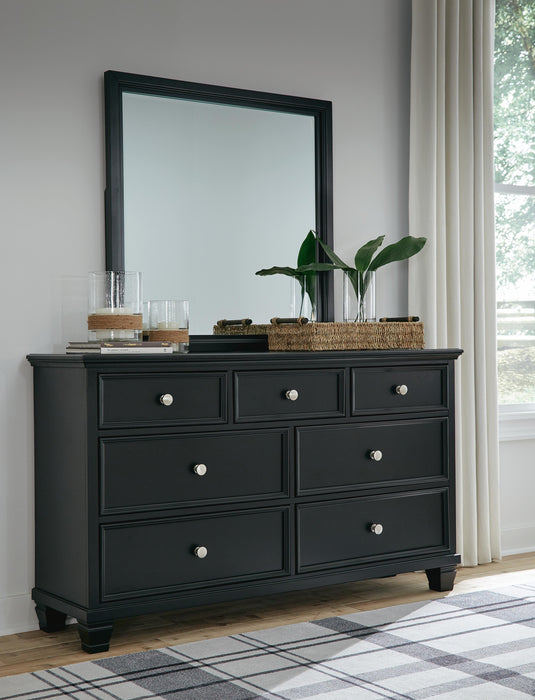 Lanolee Black Lanolee Dresser and Mirror