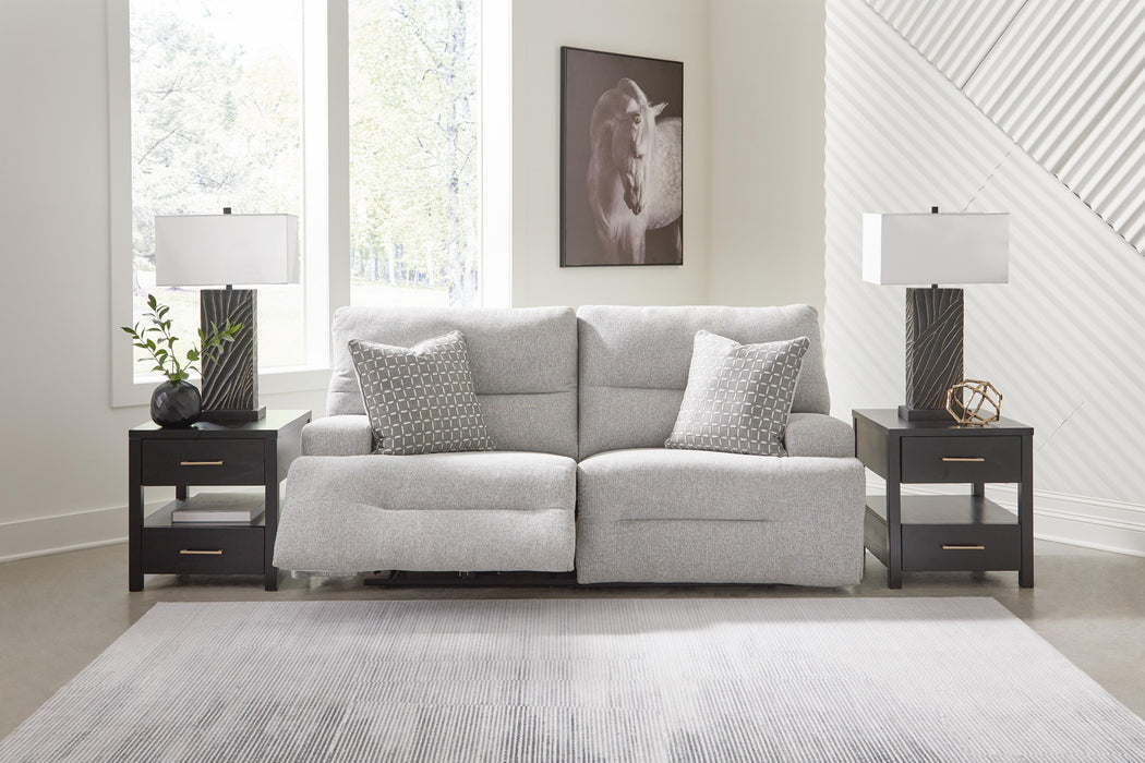 Acklen Place Pewter Acklen Place 2-Piece Power Reclining Sectional Loveseat