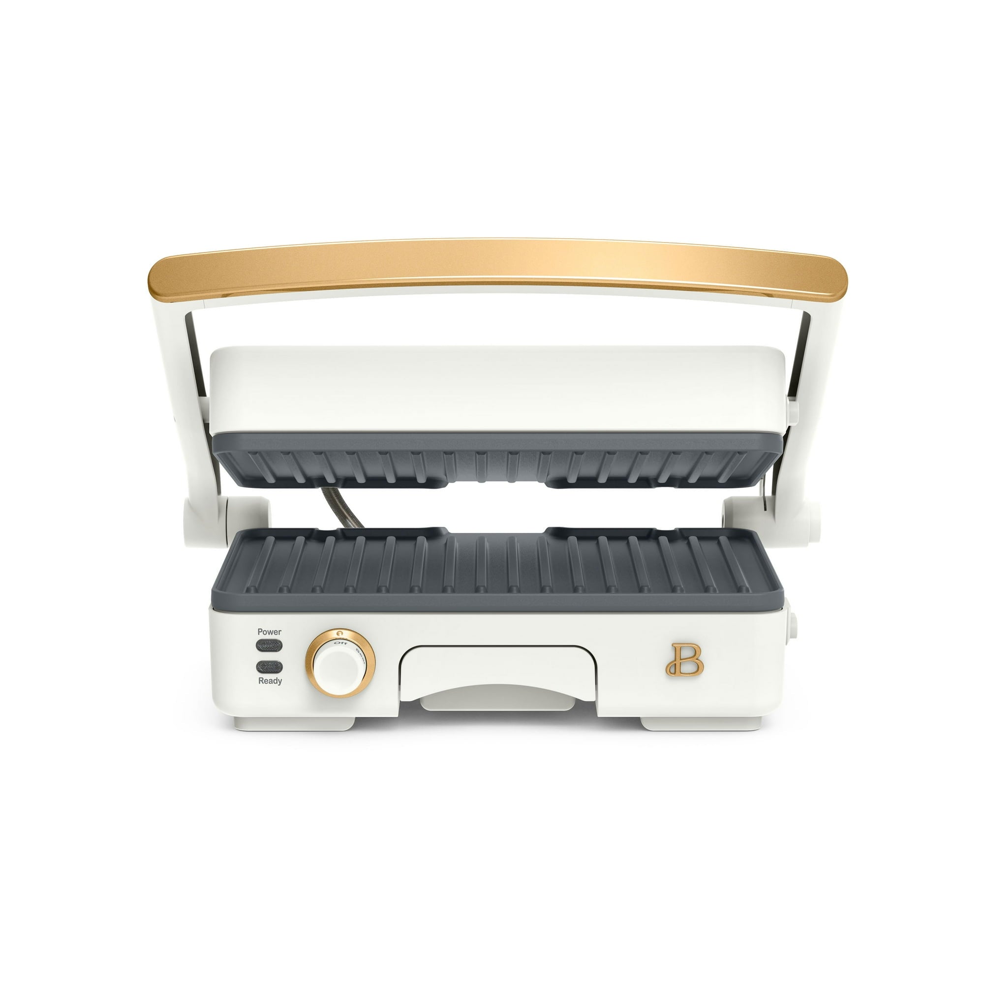 Beautiful 2-in-1 Panini Press & Grill, White Icing by Drew Barrymore - open_box