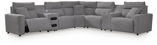 7-Piece Power Reclining Sectional with Audio Consoles