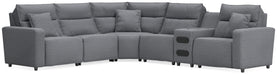 6-Piece Reclining Sectional with Audio Console