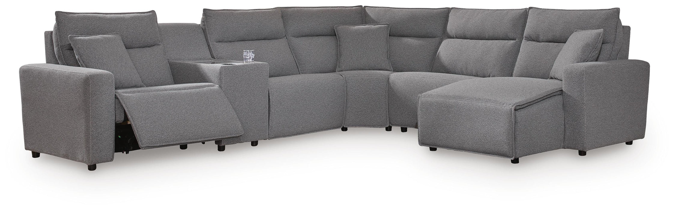 6-Piece Power Reclining Sectional with Chaise and Console