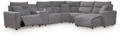 6-Piece Power Reclining Sectional with Chaise and Console