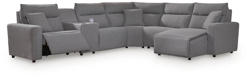 6-Piece Power Reclining Sectional with Chaise and Console