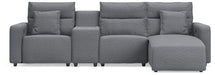 4-Piece Reclining Sectional with Chaise and Console