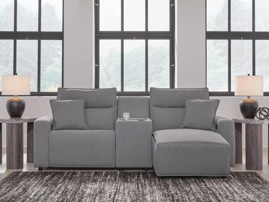 3-Piece Power Reclining Sectional with Chaise and Console