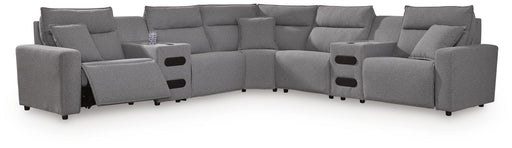 7-Piece Power Reclining Sectional with Audio Consoles