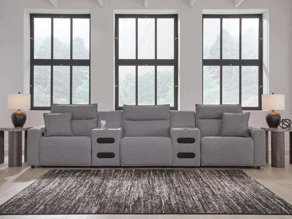 5-Piece Power Reclining Sectional with Audio Consoles