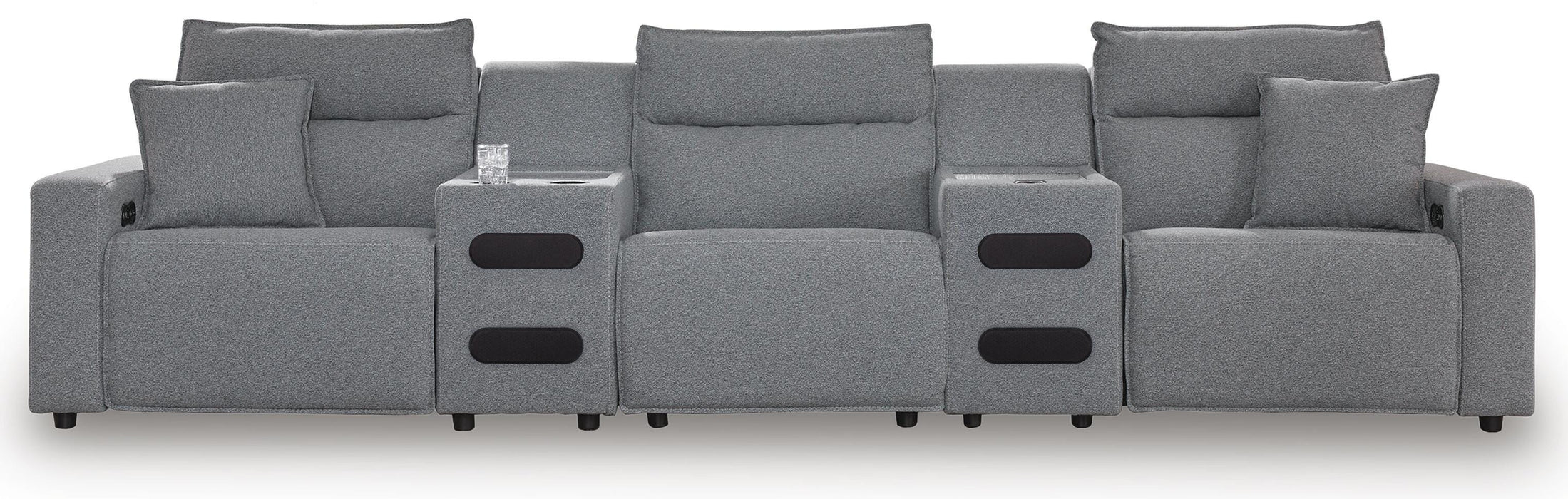 5-Piece Power Reclining Sectional with Audio Consoles