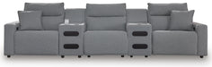 5-Piece Reclining Sectional with Audio Consoles