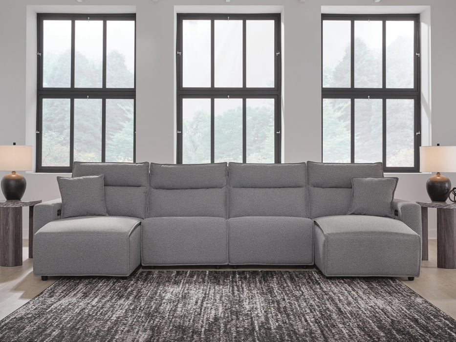4-Piece Power Reclining Sectional with Chaise