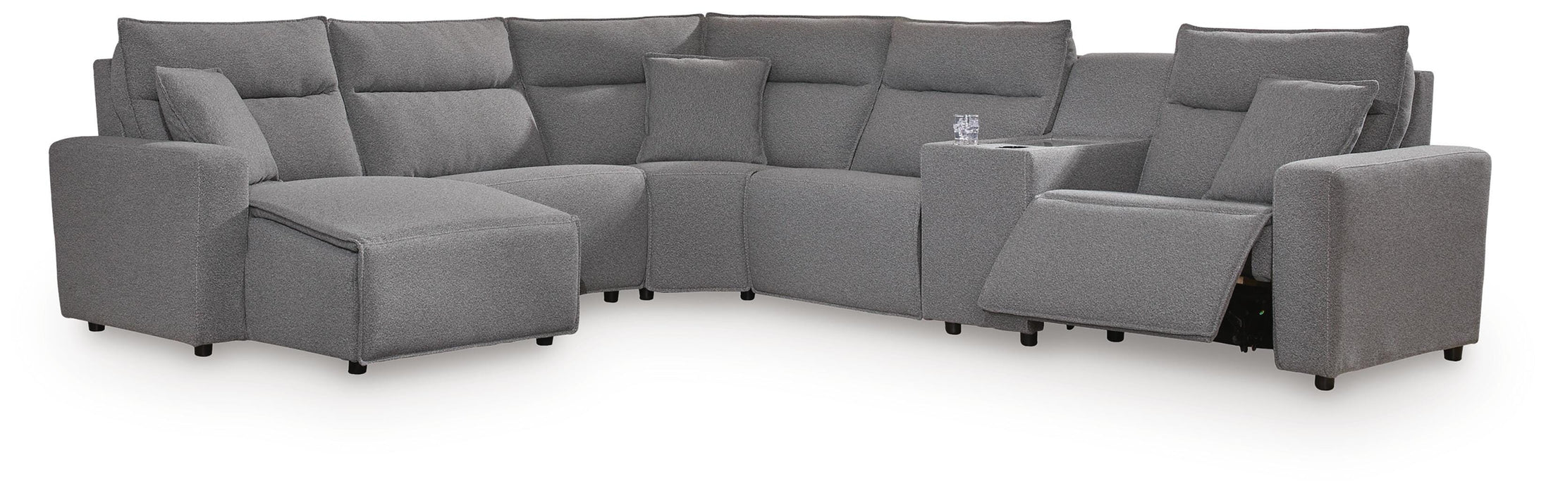 6-Piece Power Reclining Sectional with Chaise and Console