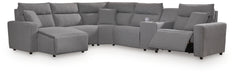 6-Piece Power Reclining Sectional with Chaise and Console