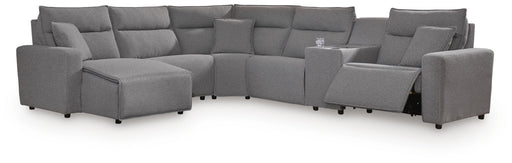 6-Piece Power Reclining Sectional with Chaise and Console