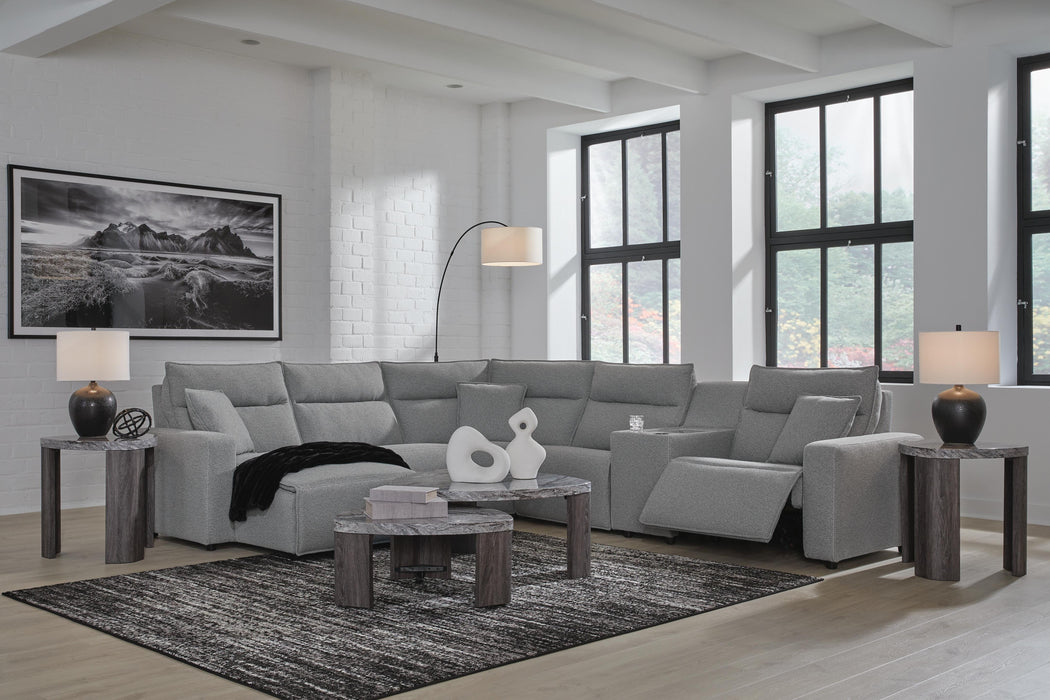 6-Piece Power Reclining Sectional with Chaise and Console