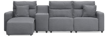 4-Piece Reclining Sectional with Chaise and Console