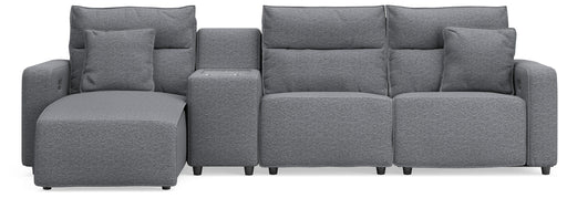 4-Piece Reclining Sectional with Chaise and Console