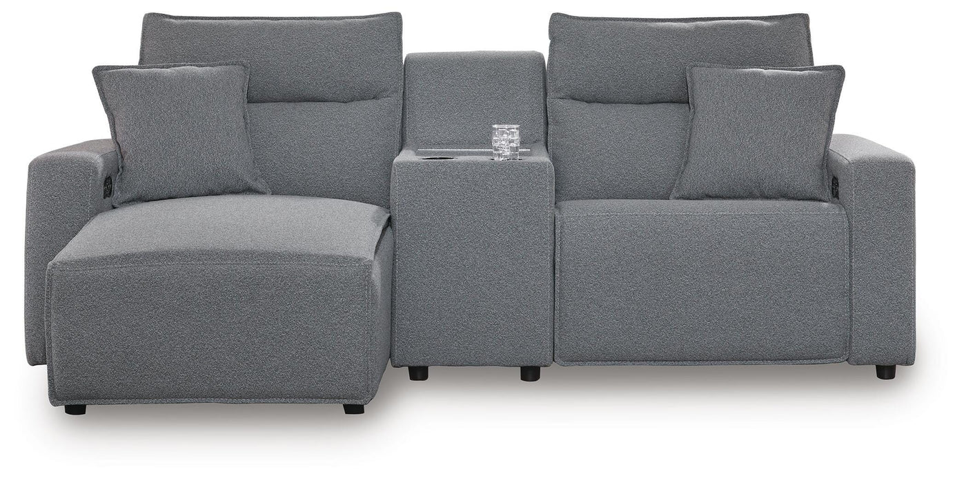 3-Piece Power Reclining Sectional with Chaise and Console