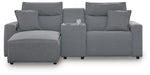3-Piece Power Reclining Sectional with Chaise and Console