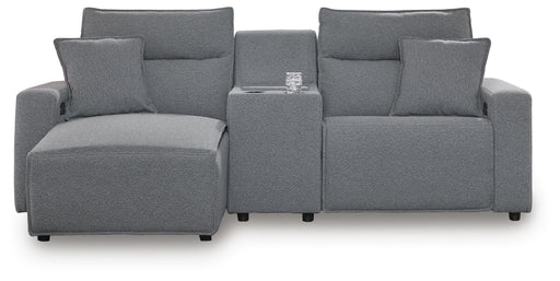 3-Piece Power Reclining Sectional with Chaise and Console