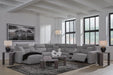7-Piece Power Reclining Sectional with Chaise and Audio Consoles