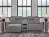 3-Piece Power Reclining Sectional with Chaise and Audio Console