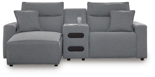 3-Piece Power Reclining Sectional with Chaise and Audio Console